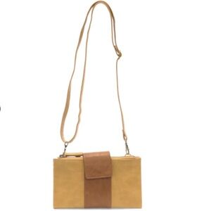 🌻JOY SUSAN CAMRYN TAN/HAZELNUT COLORBLOCK WALLET CROSSBODY🌻